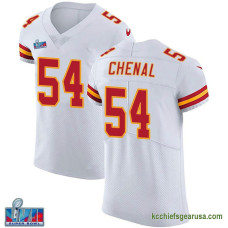 Mens Kansas City Chiefs Leo Chenal White Elite Vapor Untouchable Super Bowl Lvii Patch Kcc216 Jersey C2436